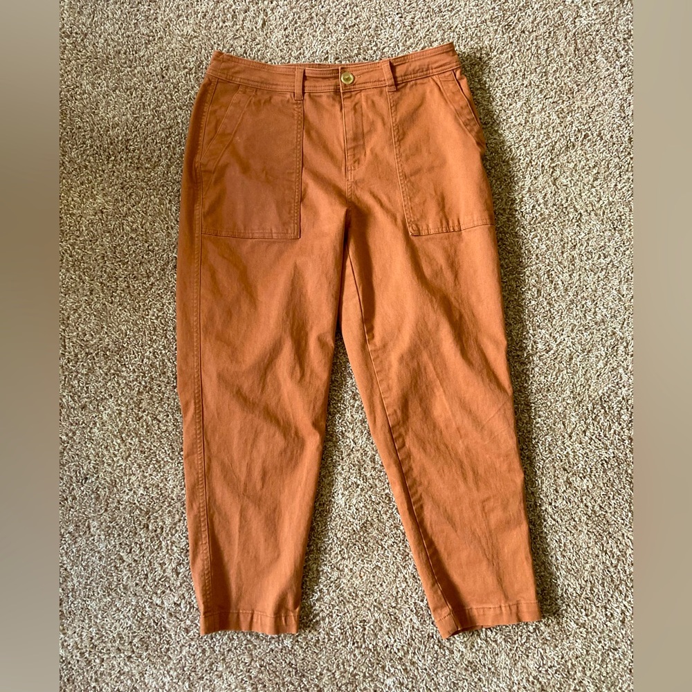 High rise utility ankle pants, size 10
